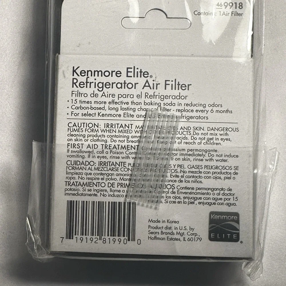 3‎ Pack Genuine Kenmore Elite 469918 Refrigerator Air Filter NEW In Box
